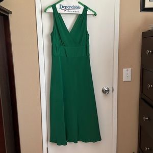 J Crew vintage dress, emerald green, size 10